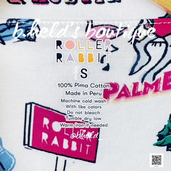 Roller Rabbit Party In The USA Long Sleeve Polo Pajamas in White Size S NWT - Picture 8 of 17